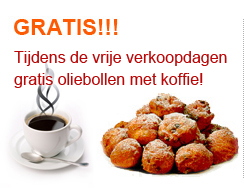 Gratis oliebollen en koffie tijdens de vrije verkoopdagen